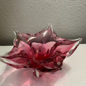 Vintage 1960's Art Glass Bowl By Josef Hospodka